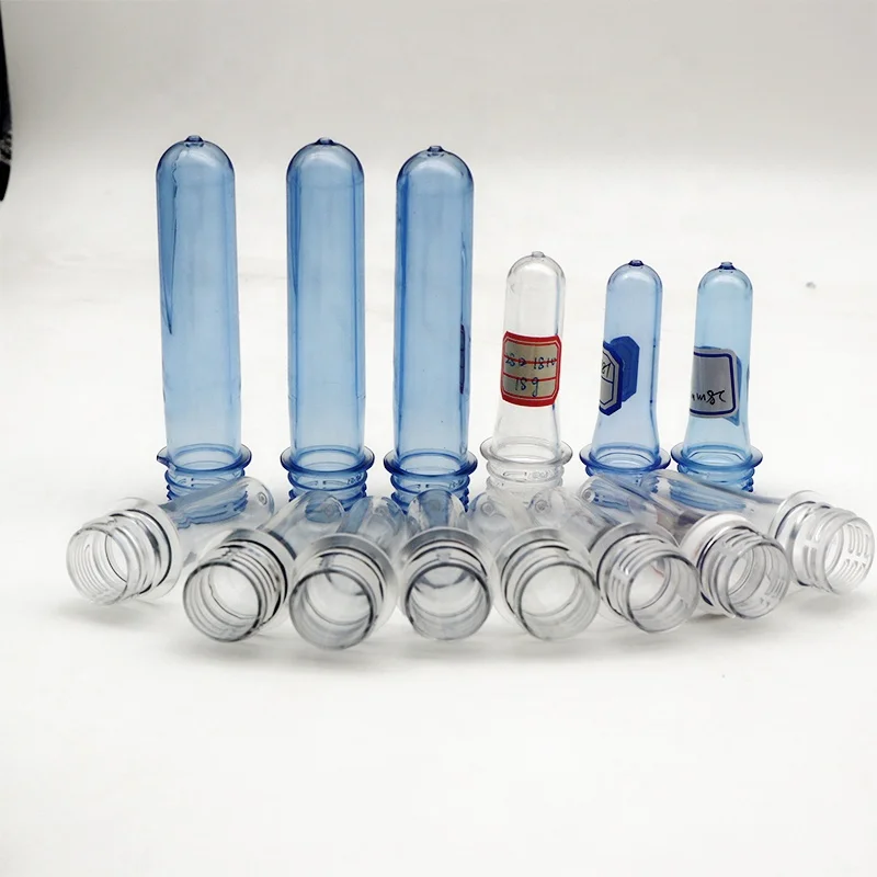 Custom 16g-80g weight of pet water bottle preform 28mm/38/45mm neck size plastic pet bottle mold preform 30/25