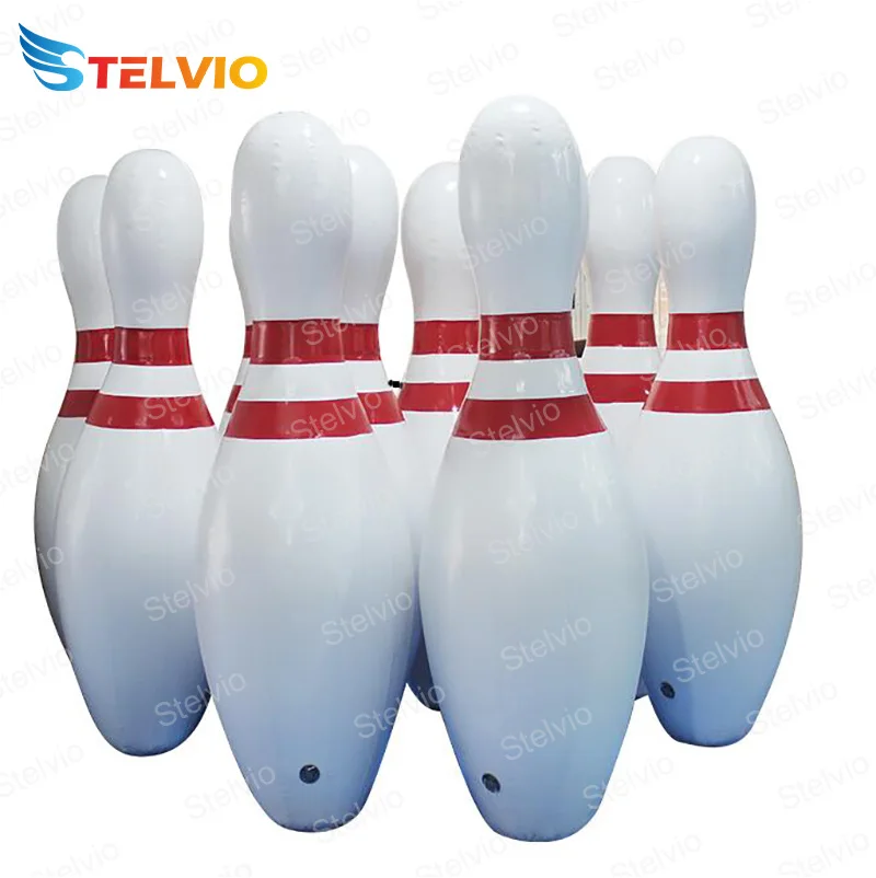 Giant Durable PVC Tarpaulin Bowling Pins Human Bowling Games inflatable penguin bowling game For Sale