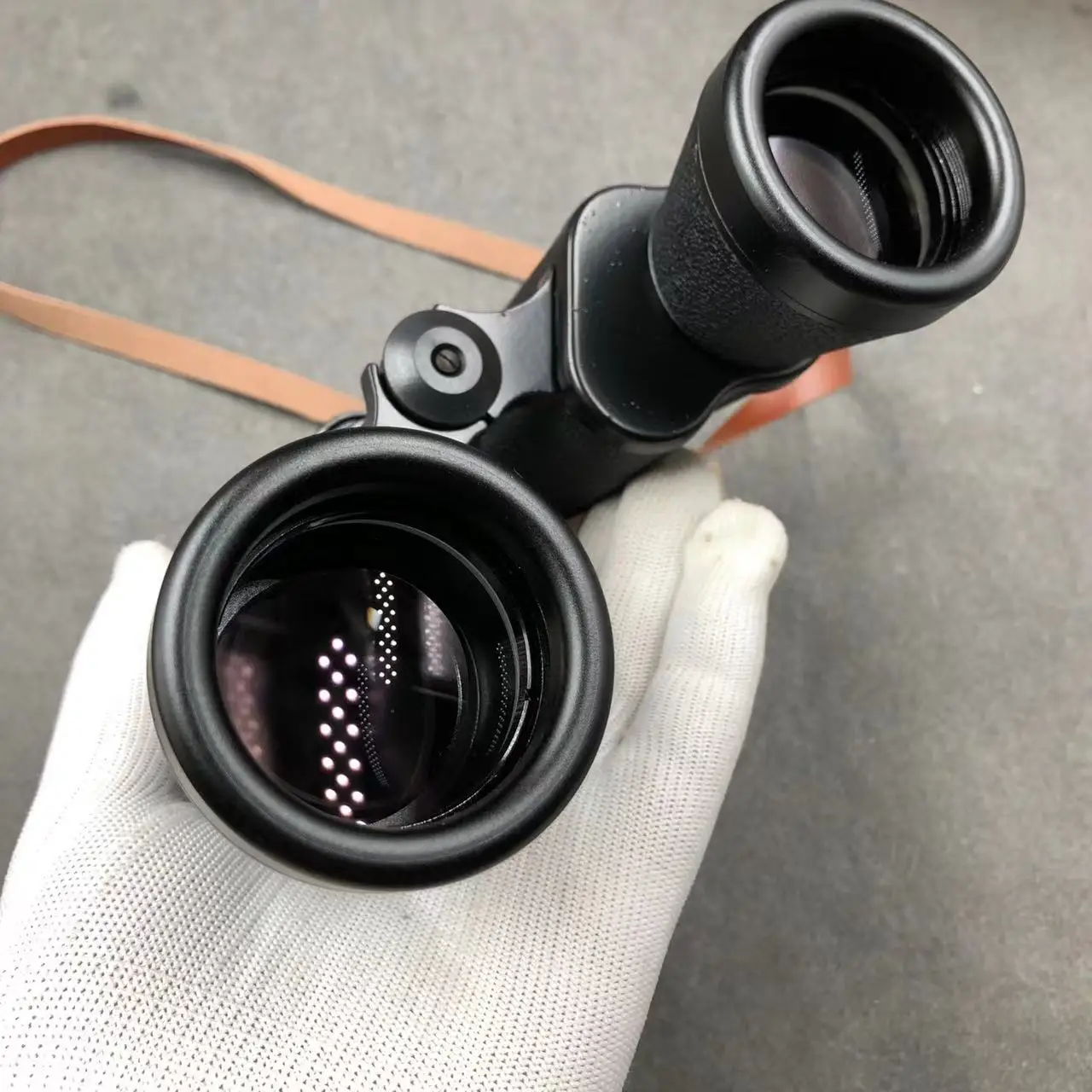 High quality metal binoculars Russian long range night vision adjustable large eye telescope with cowhide bag