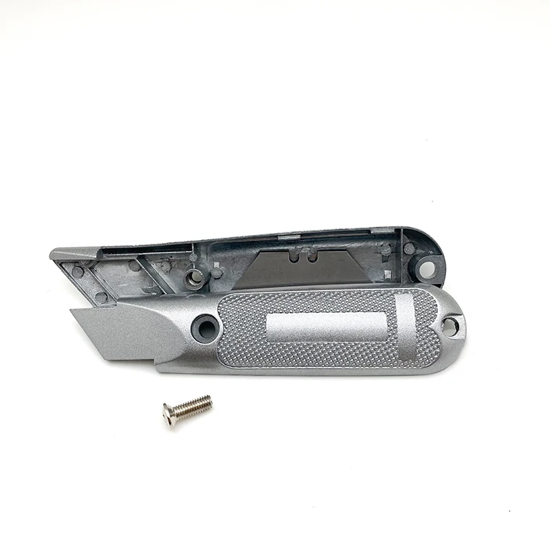 RX29124 Aluminium alloy hand metal utility knife fixed blade cutting paper box leather pvc cutter utility knife