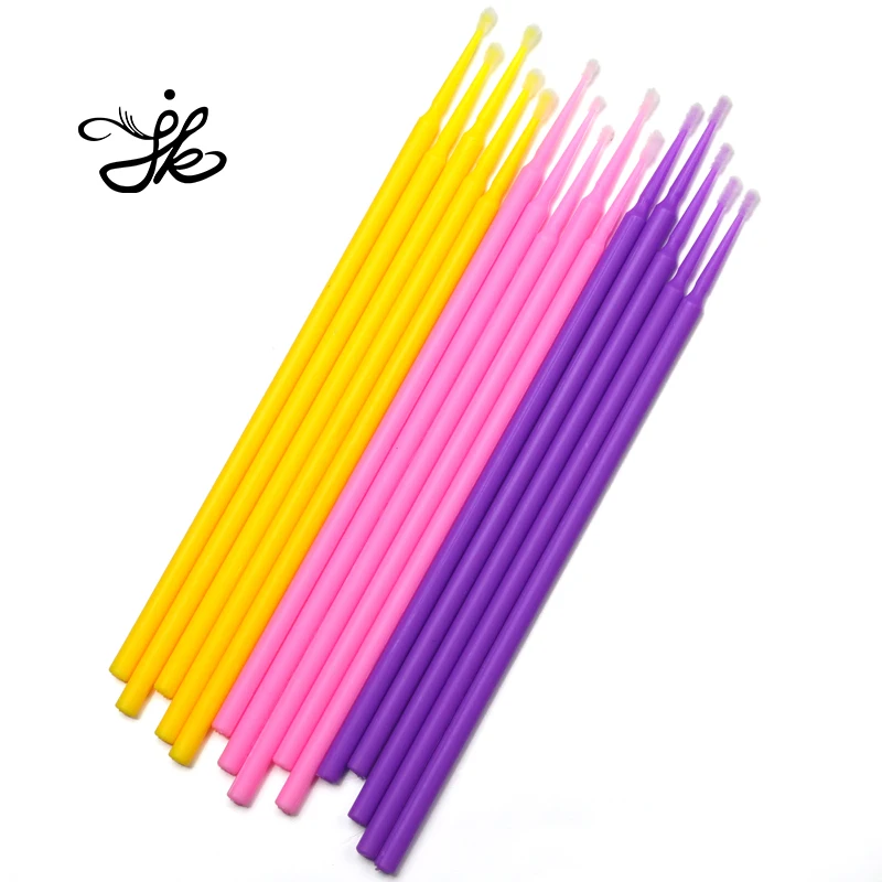 
Disposable cotton swab extensions dental micro brush micro applicator for eyelash extension long tip microfiber brush 