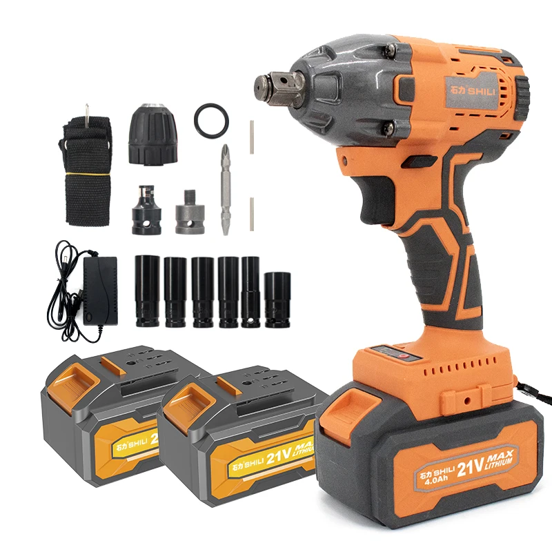 21v Impact Wrench for Car Tires Electric Torque  Wrench 1/2 Impact