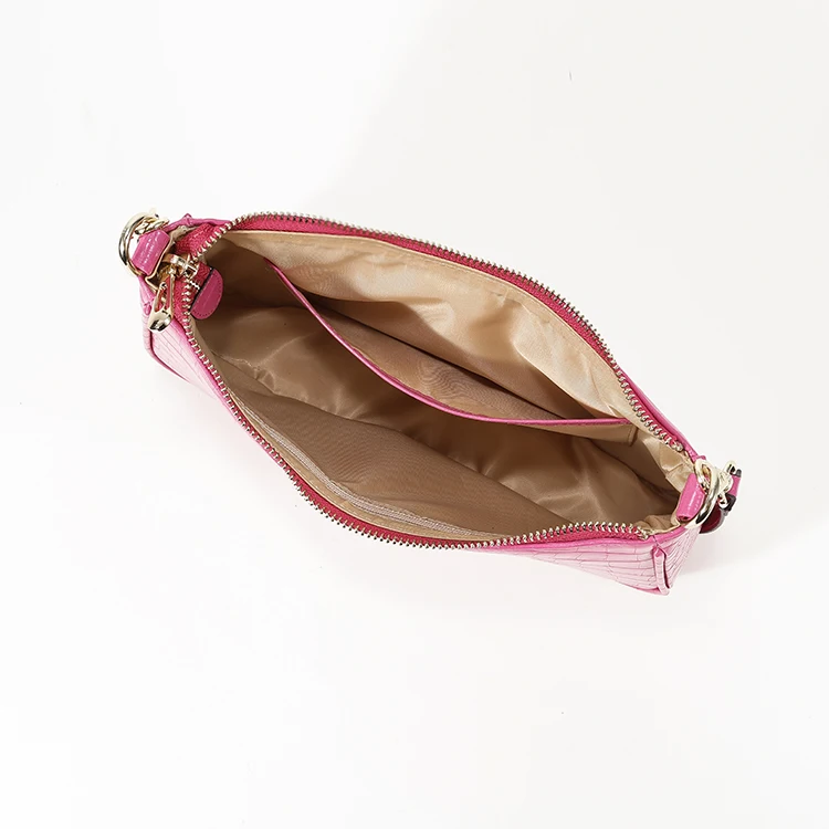 Factory Price Pu Leather cartera de mujer Ladies Shoulder Bags  Simple Casual Half Moon Women Leather Purse