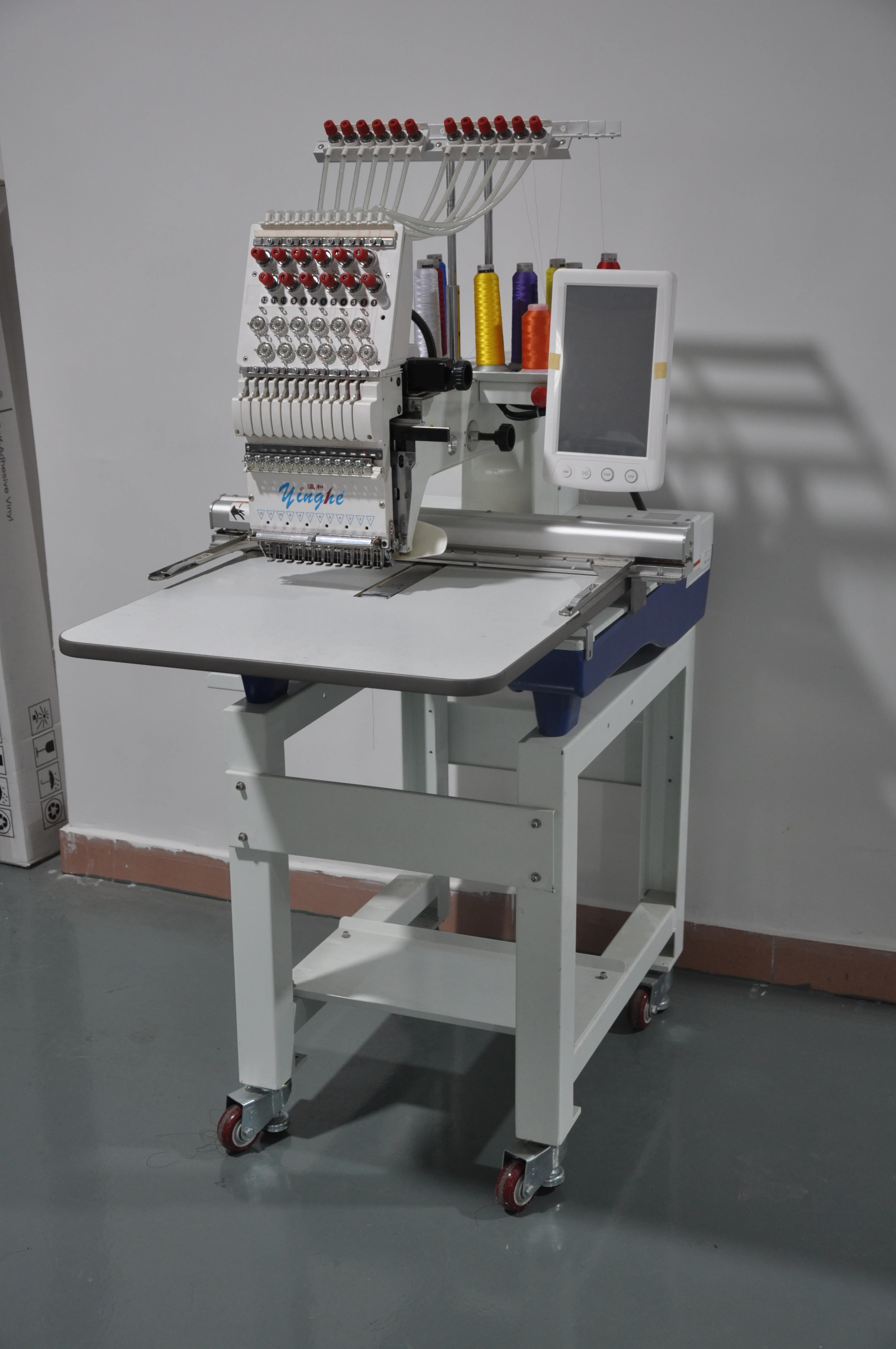 Yinghe Single Head 12 Needles monogram Computer Digital Polo Shirt Cap Hat Design Apparel Sewing and Embroidered Machine price