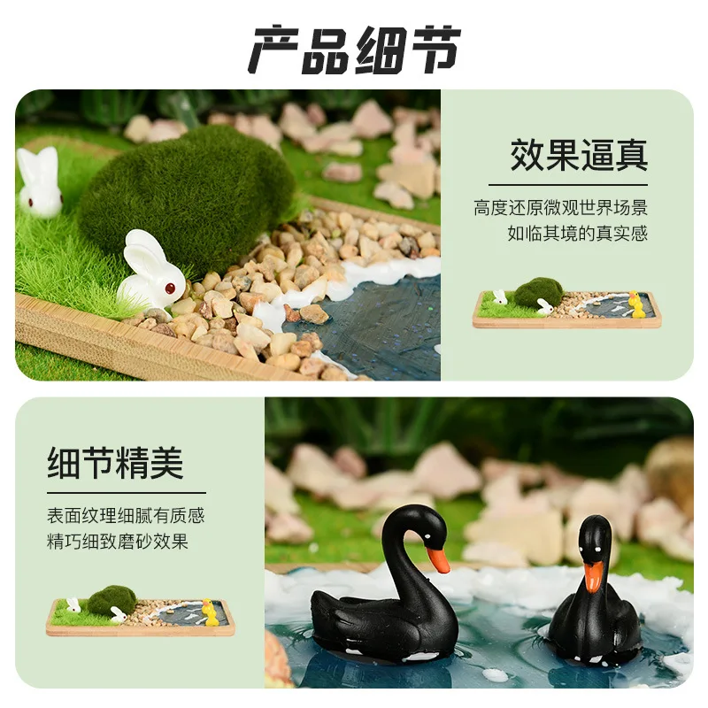 pxwg handmade diy garden shed sand table building model making materials Outdoor landscape ornaments simulation animal