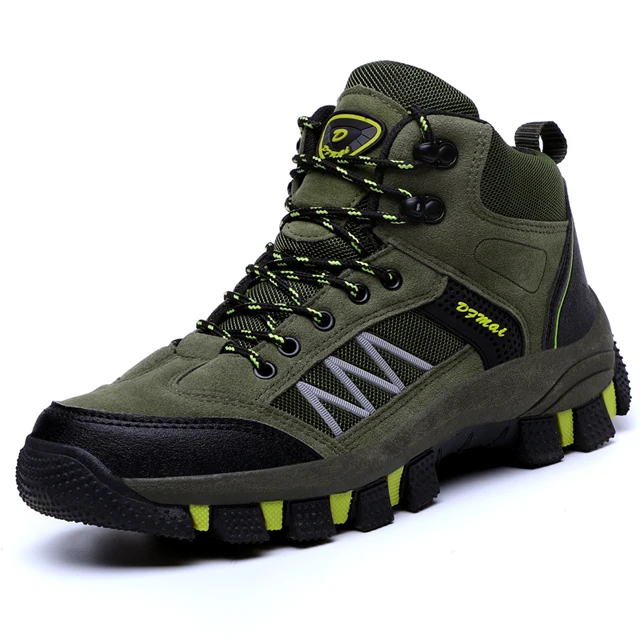
2021 Outdoor Water Proof Hiking Boot Mens Suede Leather Waterproof Hiking Running Sport Shoes Lace Up Trekking Sports Sneakers 