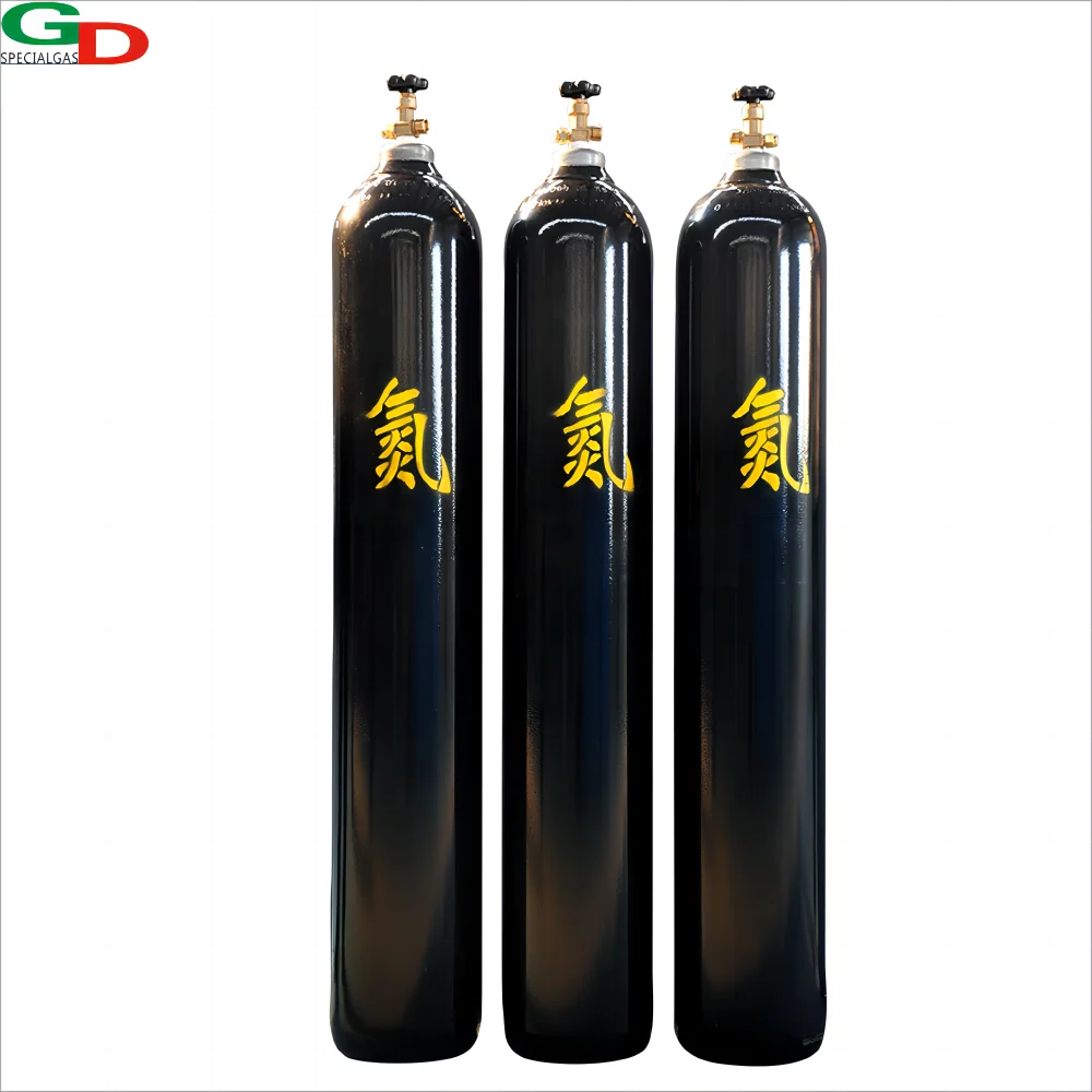 High Quality Seamless Metal Cylinder 40L 50L 99.999% Purity Nitrogen Gas Bottle Industrial Use for Chemicals