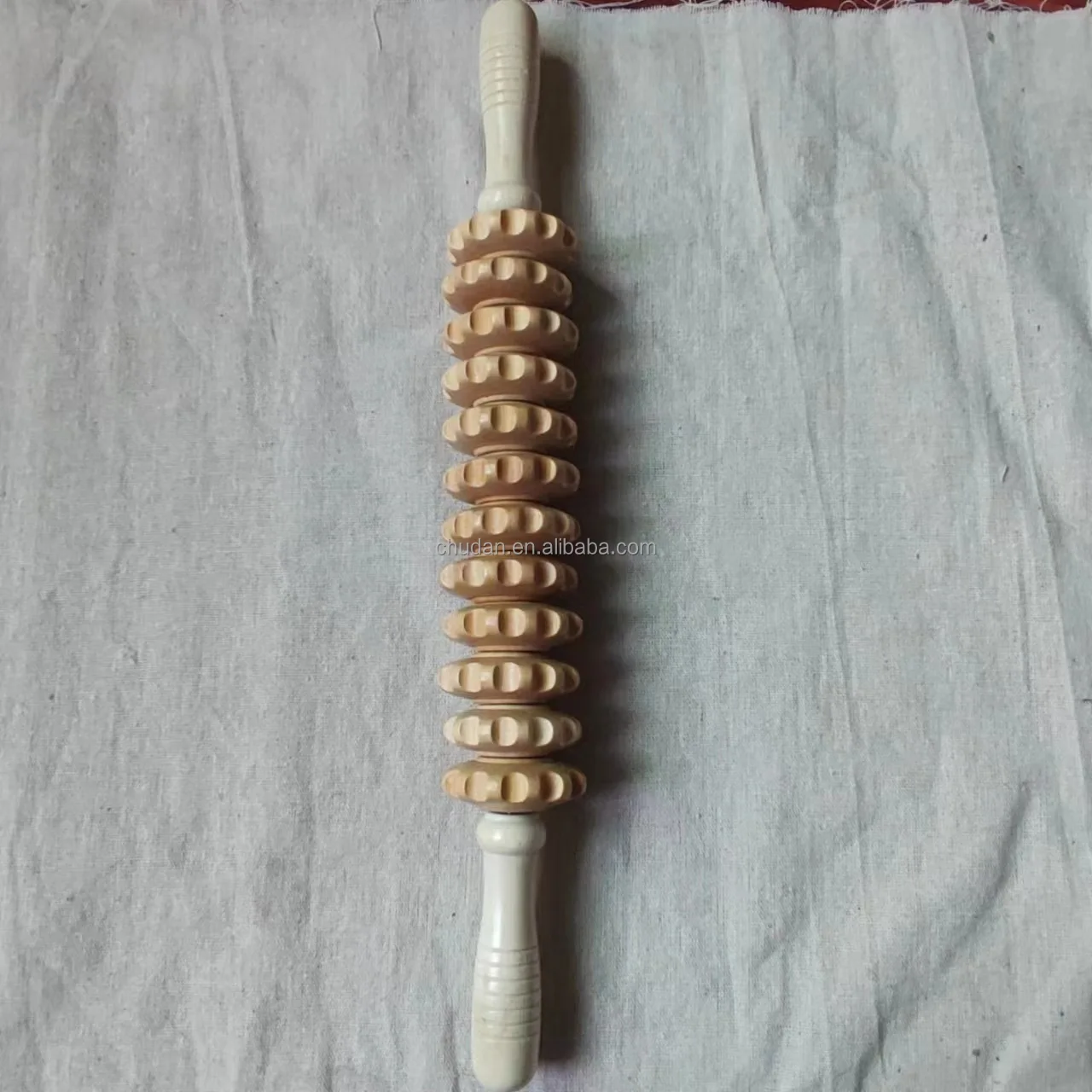 Beech massager roller massage tool home acupoint relaxation massage wheel for the elderly