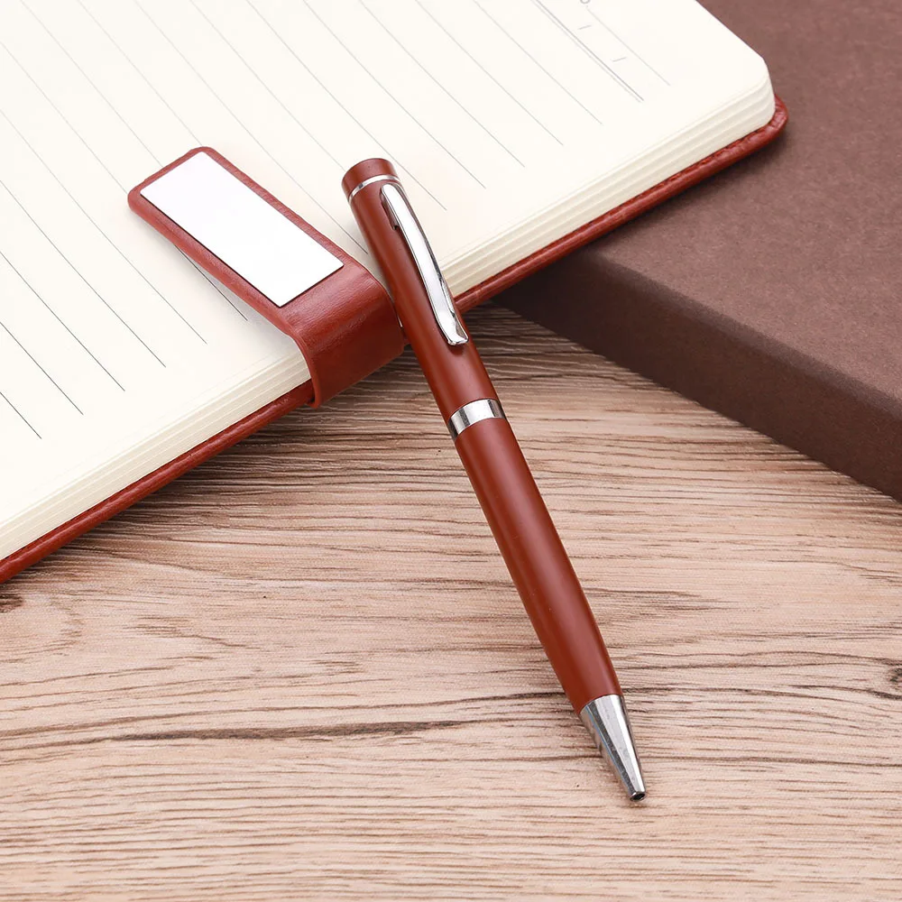 New Style Various Design Gift Set Box Leather Metal Pen Key Chain Gift Office Leather Metal Ball Pen And Keychain In Box Set