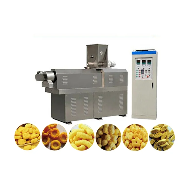 Crispy Corn Puff Snack Extruder Machine / Puffed Snack Production Line / corn stick extruder food extruder