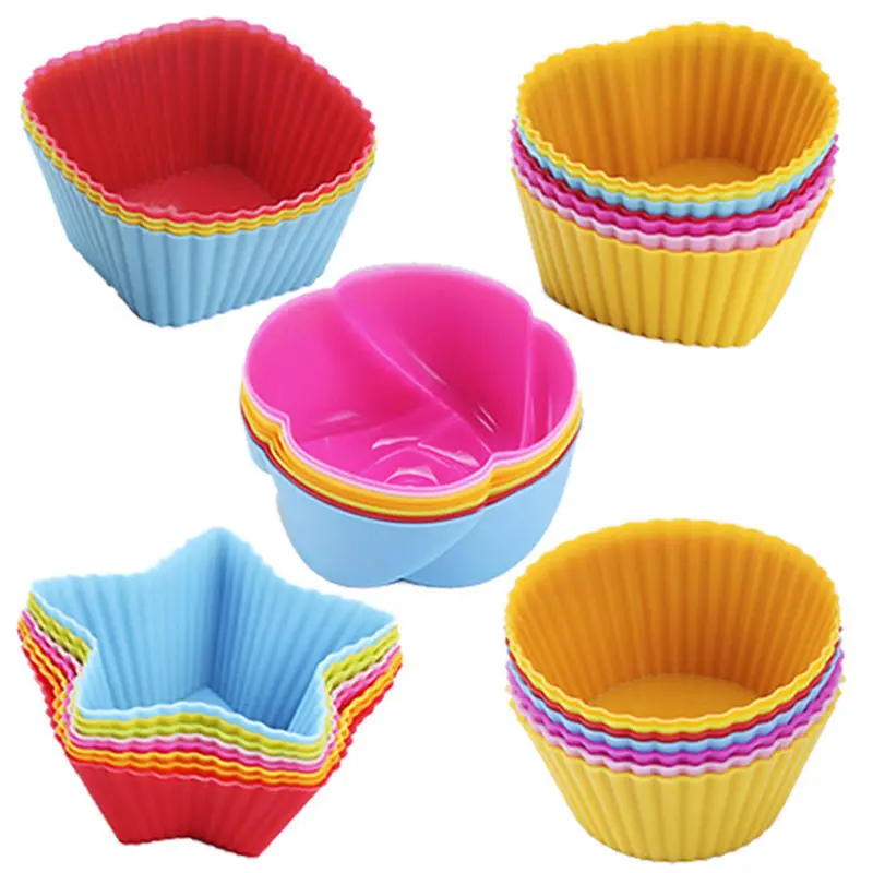 Silicone cake cup heart-shaped jelly pudding ice mold rice cake muffin cup bowl cake mold