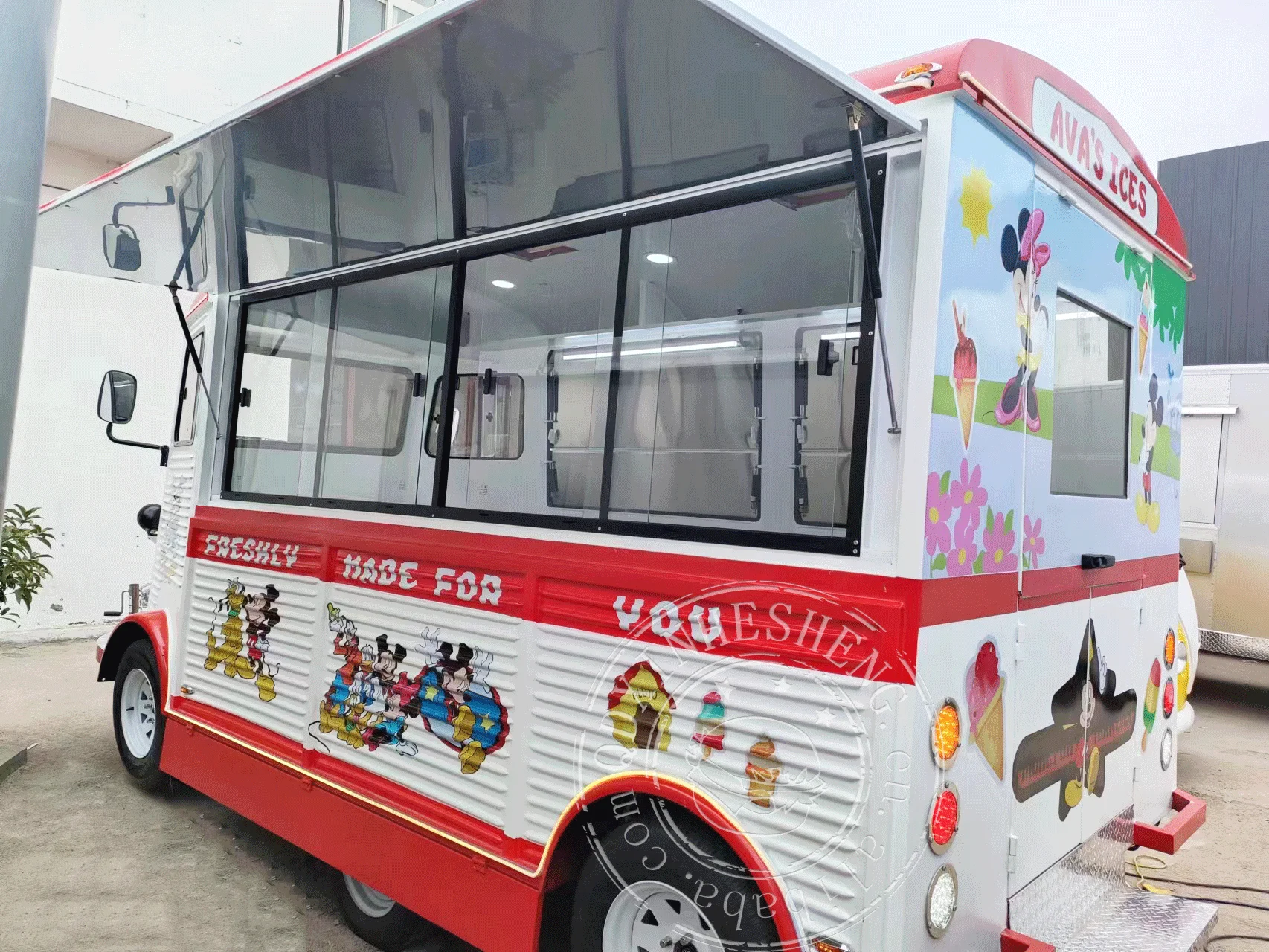 pink lovely food kiosk carts camping trailer used food trucks bakery truck electric ice cream food truck for sale