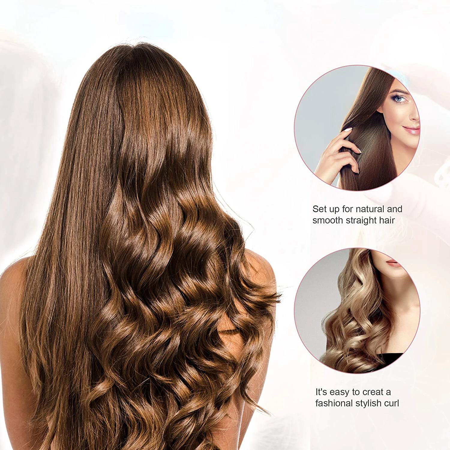 Hair Straightener Curler Portable Traveling Electric Mini Flat Iron Hair Straightener