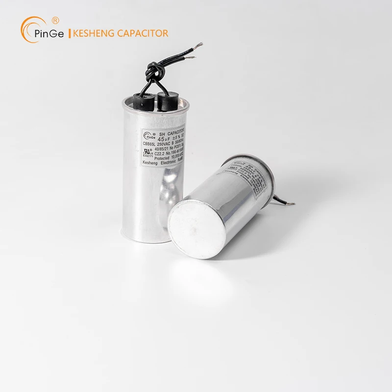 KS Pinge Air Conditioner Parts AC Motor Starting Capacitor CBB65 450V 25UF With Wires