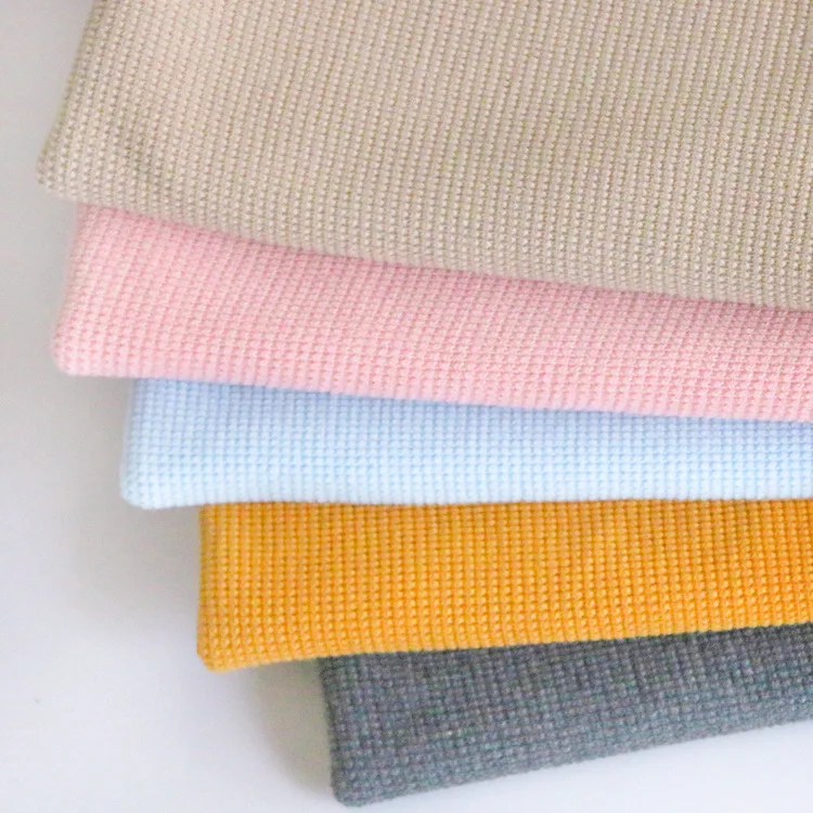 Boran Textile Fashionable Custom Color Waffle Weave Cotton Fabric Polyester Brush Fabric Cotton Waffle Fabric