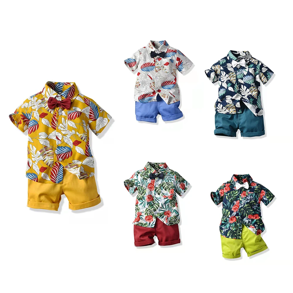 kids boutique 2pcs boy clothing sets short sleeve children set summer kids summer clothing