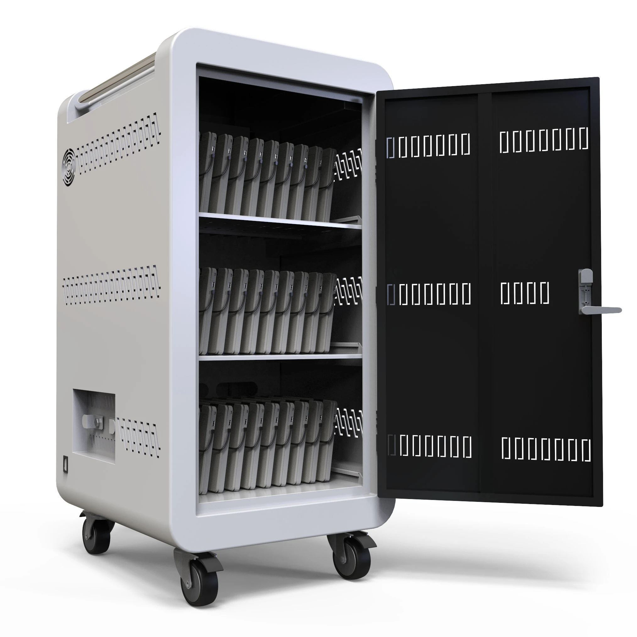 for school hotel  office Multi Device phone laptop tablet storage charging cart cabinet