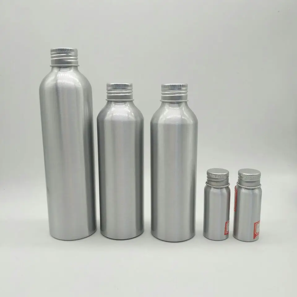  20ml 50ml 60ml 100ml 120ml 150ml 200ml 250ml 500ml Skin Care cosmetic food grade Aluminium bottle suit with screw