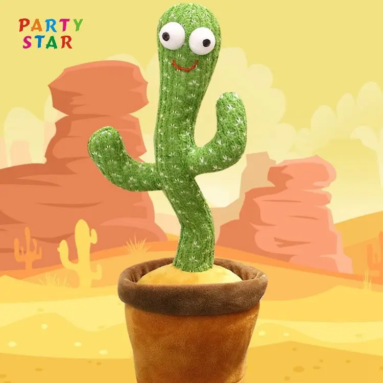 Hot Sale Dancing Plush Toy Twisting Dance Cactus Recording Musical Singing Cactus