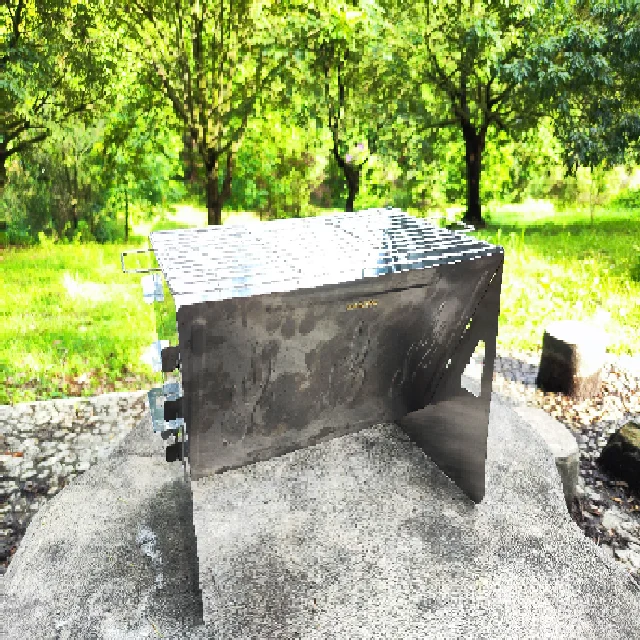 Metal Portable Stainless Steel Folding Charcoal Stove For Outdoor Camping Picnic