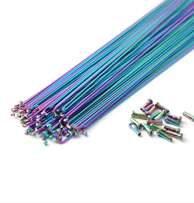 POLSO SP001 12G Bicycle Stainless Steel Spokes, Black Sliver Bicycle Electric Bike Copper Nipple, Customized Custom Made Spoke