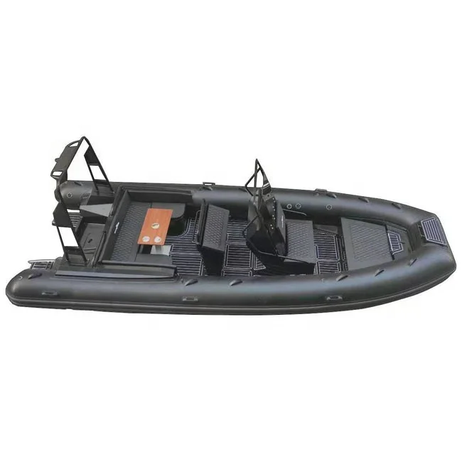 High Quality DL RIB640 Double Rigid Aluminum Hull Hypalon/PVC RIB Inflatable Boats
