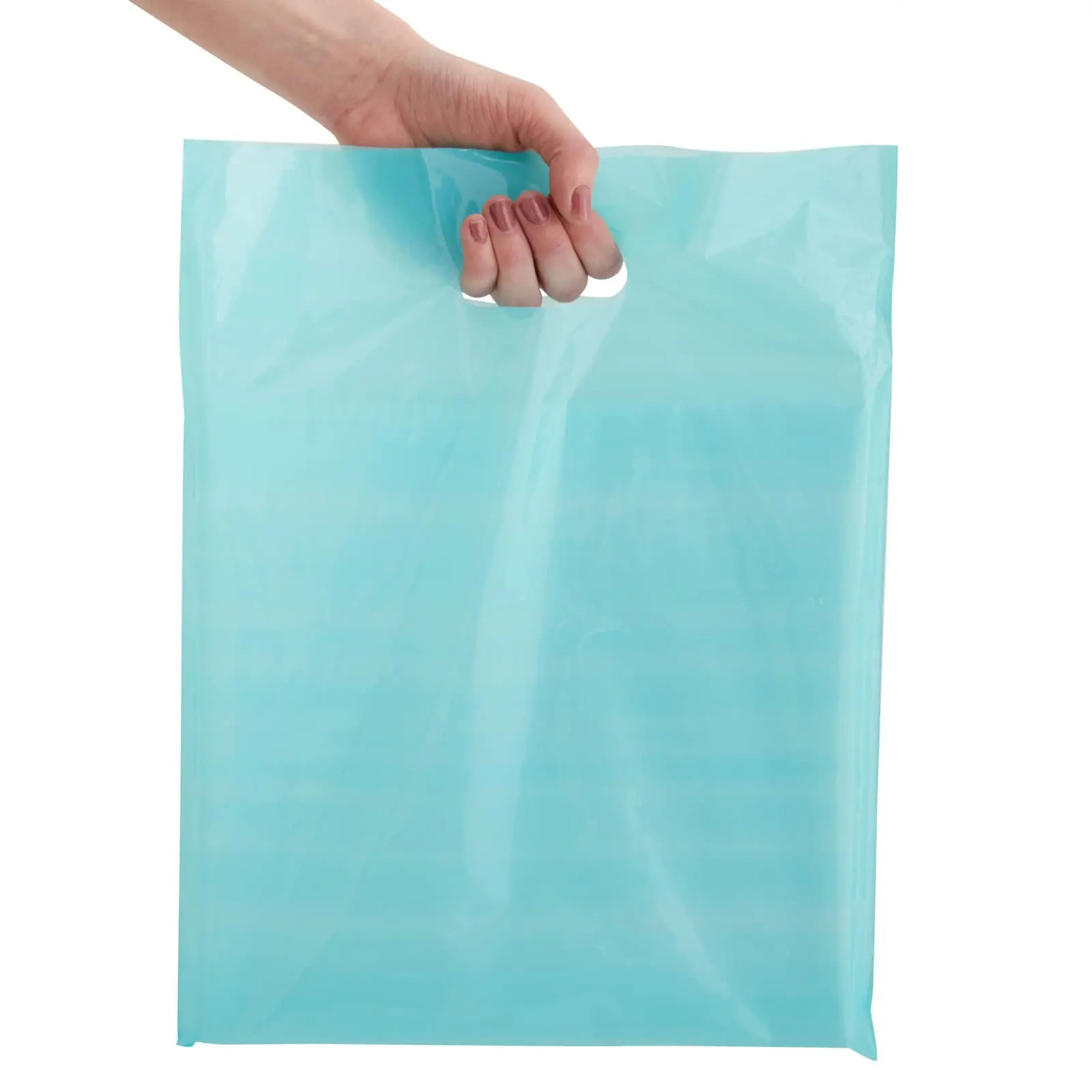 Factory price wholesale cheap custom logo printed ldpe hdpe plastic die cut carrier shopping packaging bags