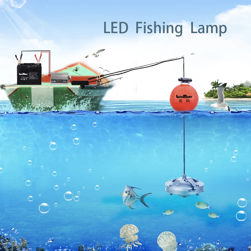Оптовая продажа с завода, рыболовный светильник IP68, светло-зеленое дно, синий, морской цвет, металлический подводный светильник для рыбалки, водонепроницаемый