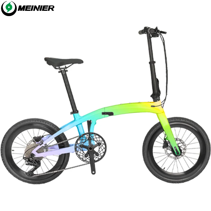 Folding Bike Full Carbon 20 Inch Foldable Bike 10-Speed Disc Brake Carbon Folding Bicycle