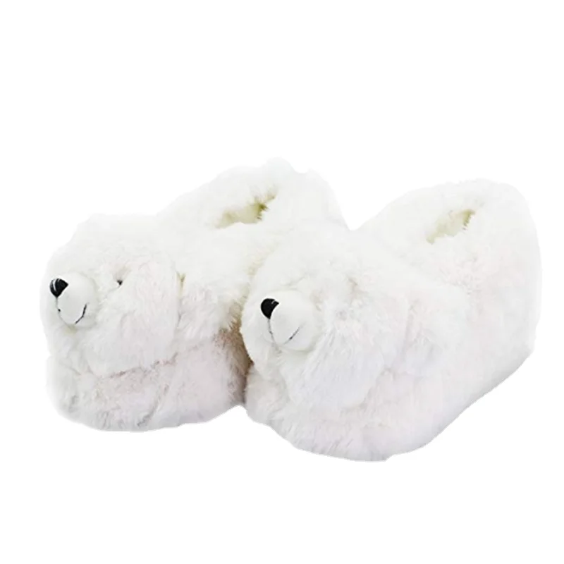 Comfy Unisex Plush Anti-Slipping Indoor Animal Polar Bear Slippers