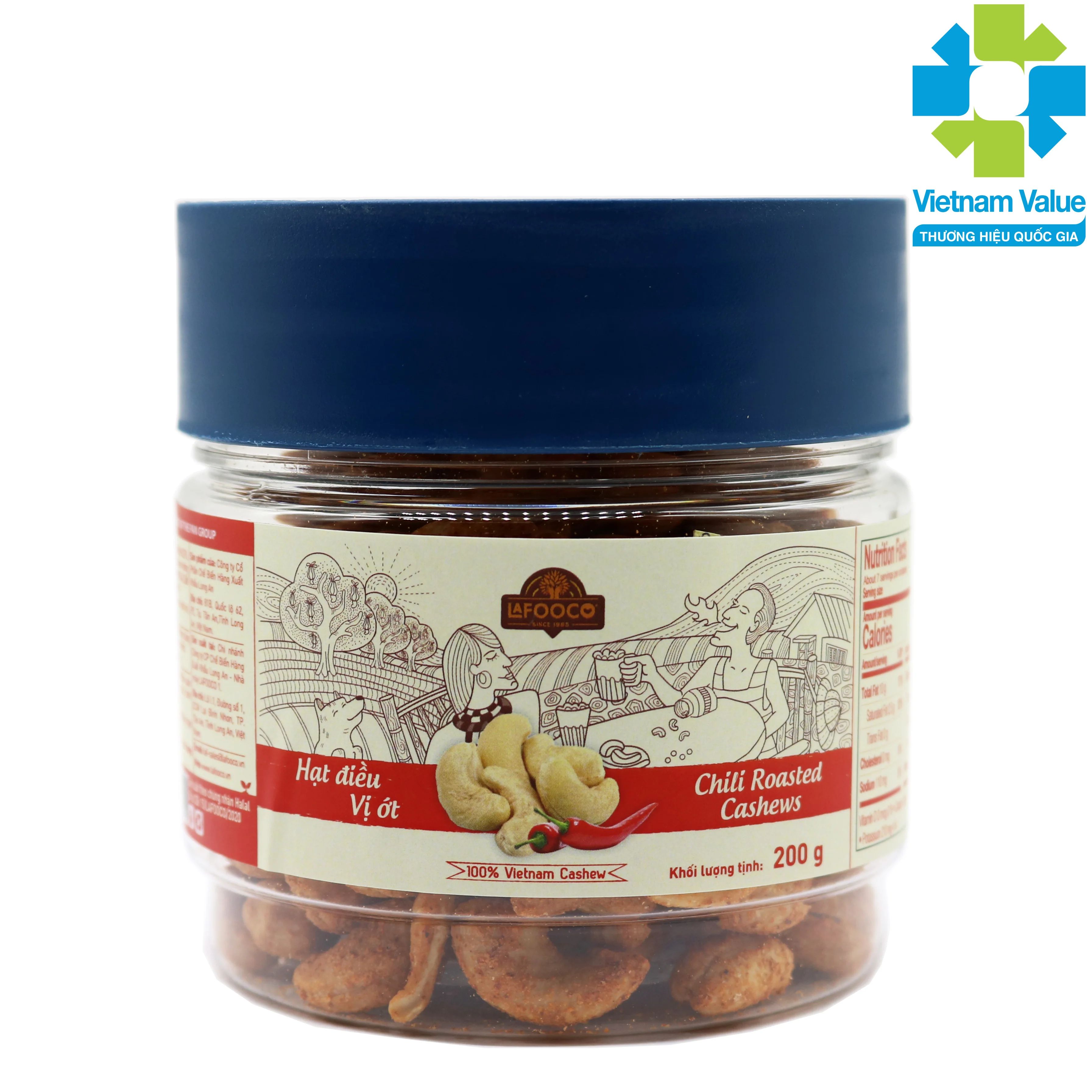 [ OEM ODM] Chili Roasted Cashew nuts - 200g FREE SAMPLE Origin Vietnam LAFOOCO Organic Daily Nuts