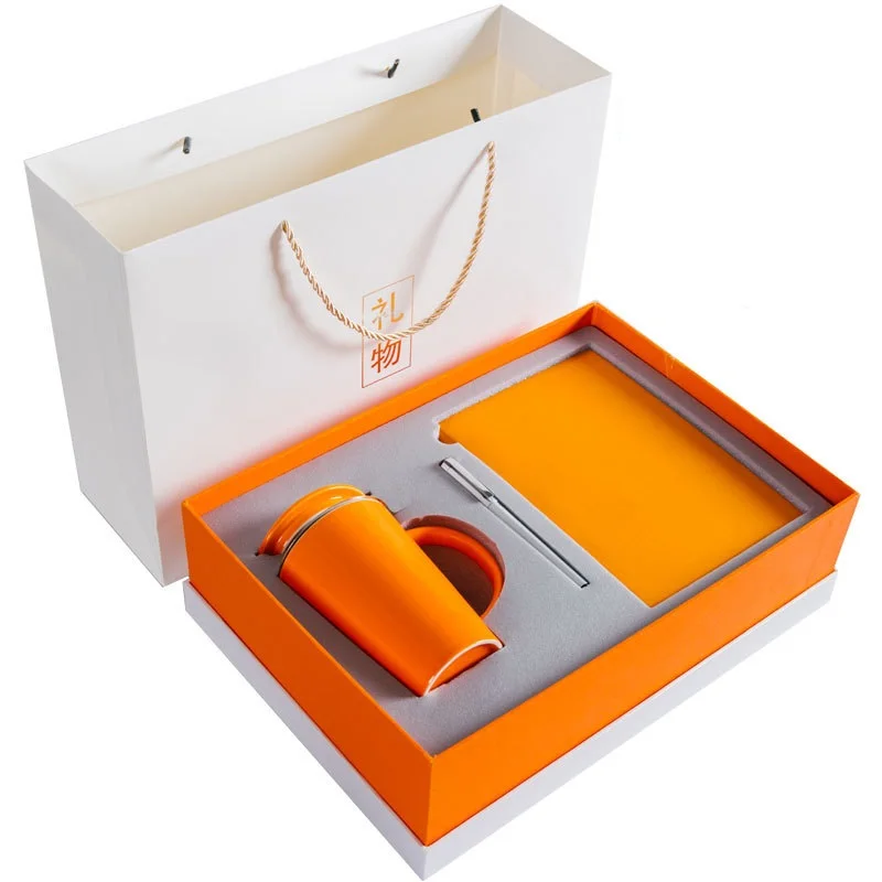 Promotional Customized LOGO Gift Set Branding Merchandise Gift Hot Sale Promotion Fashion Coffee Mug Notebook Business Gift Set