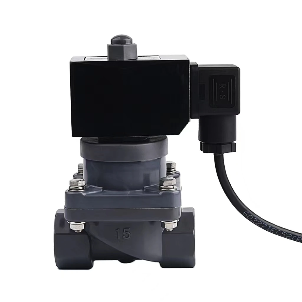 ZCF-P Series UPVC CPVC Solenoid Valve Anti-Corrosive Properties Water Solenoid Electric Valve Industrial Compressor Parts