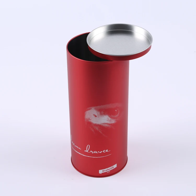 Custom round whisky wine metal tin box for vintage bottle package