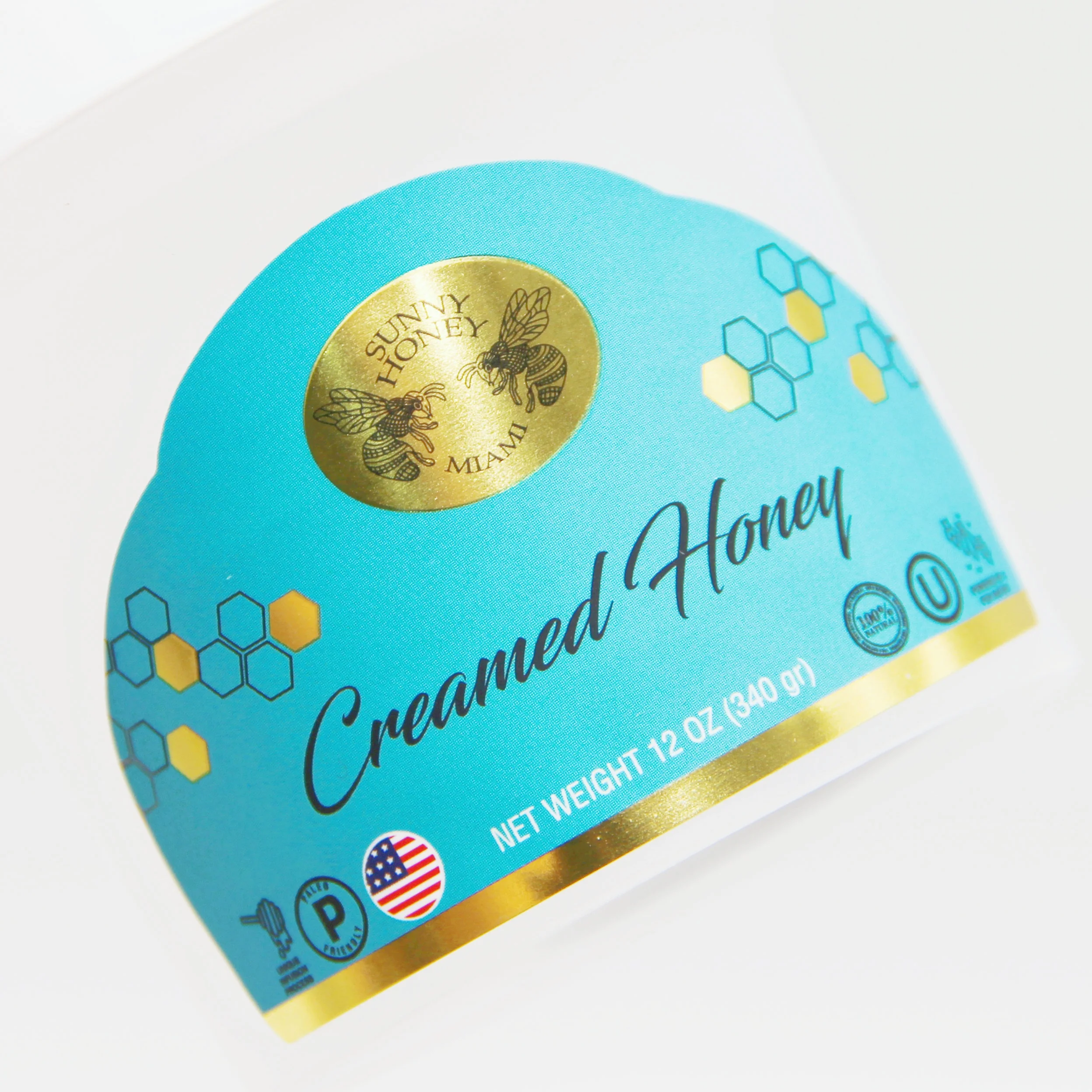 Waterproof Stickers Honey Bottle Label Soft Touching Film Customize Stickers for Jar Brand Logo Label Sticker