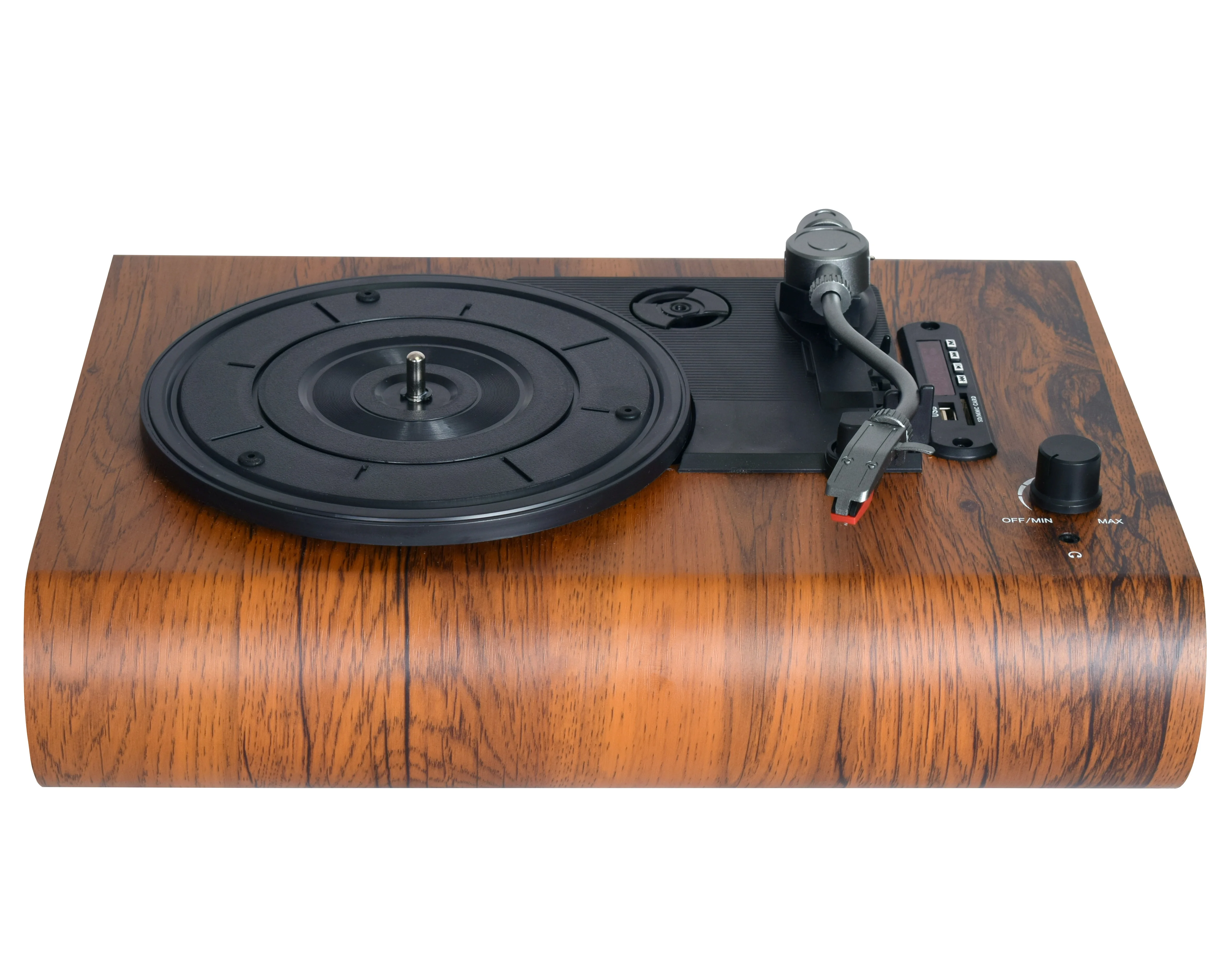 Brand New Retro middle century  style Turntable player with  independent sound chamber, BT, USB SD play& recording