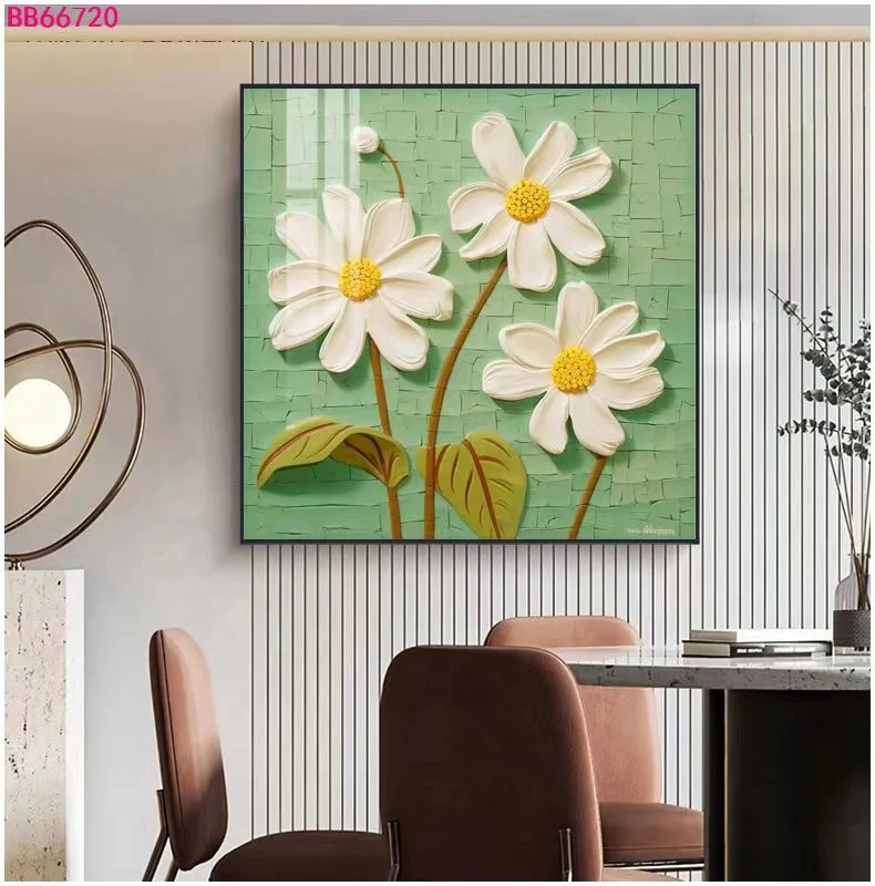 High Quality Diy Painting Peony Home By Numbers Red And White Oil Linen Canvas Flower Classical Handpainted