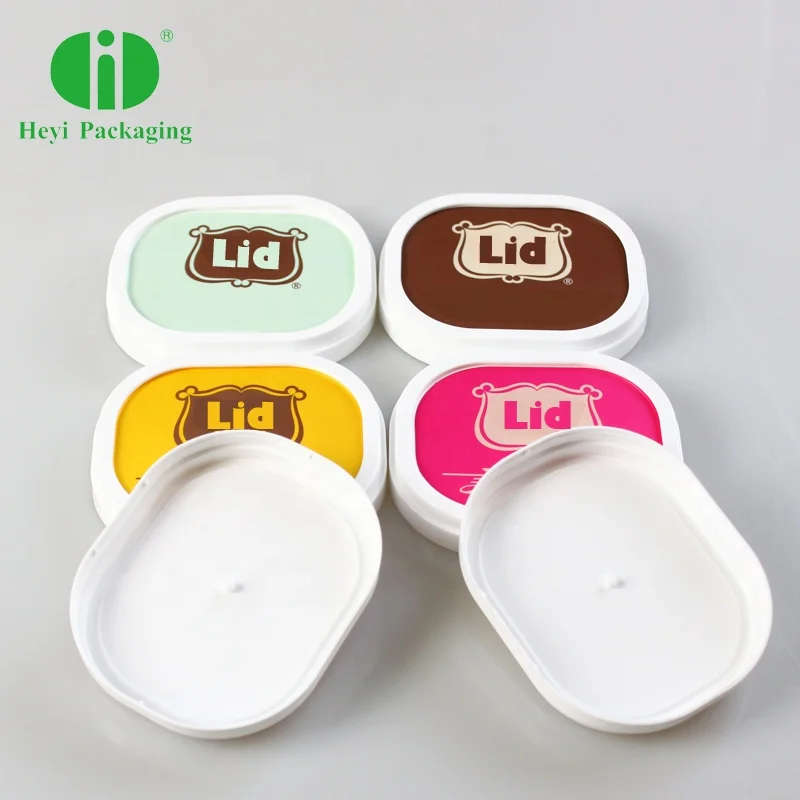 Hot selling custom printed square disposable price tub ice cream paper cups container with lid Square paper cup  customization