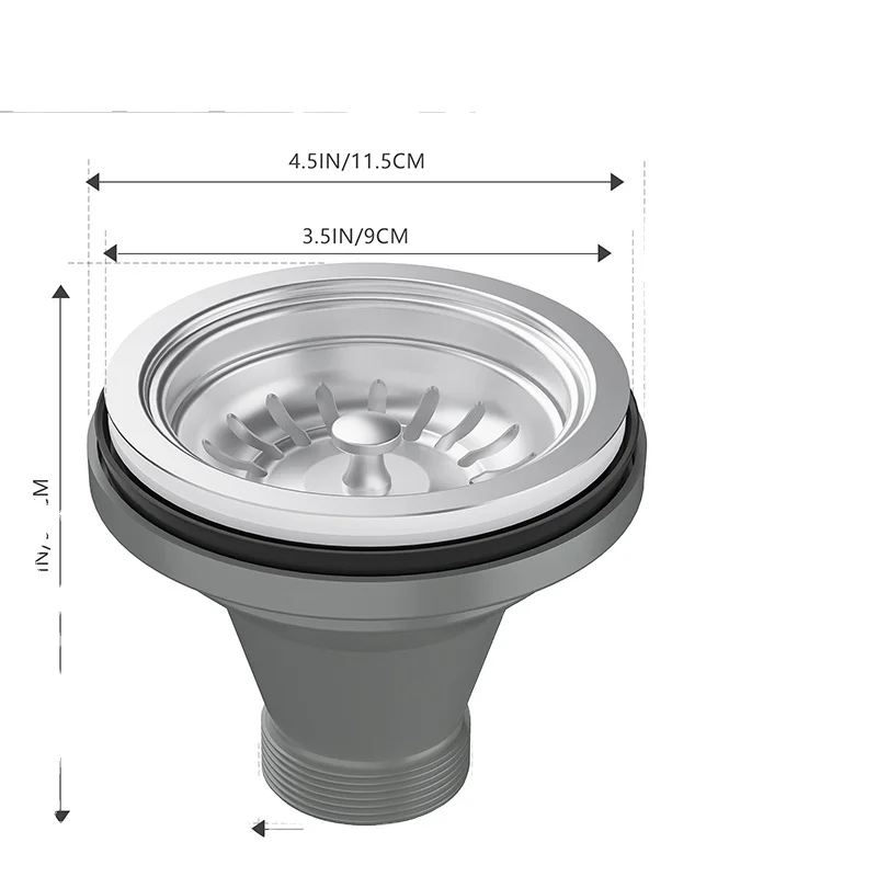 Kitchen Sink Accessories Stainless Steel Filter Baskets Popular American Style Sink Baskets Support Customization