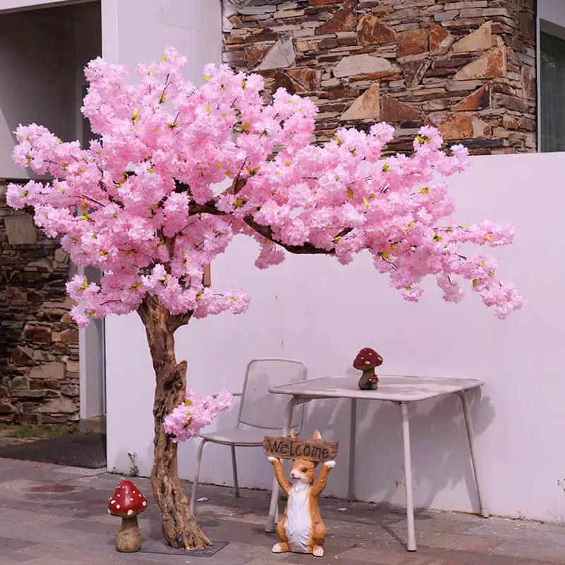 Sen Masine Sakura Trees Outdoor Landscape Decorative Factory High Simulation Custom 2m Height Artificial Cherry Blossom Tree