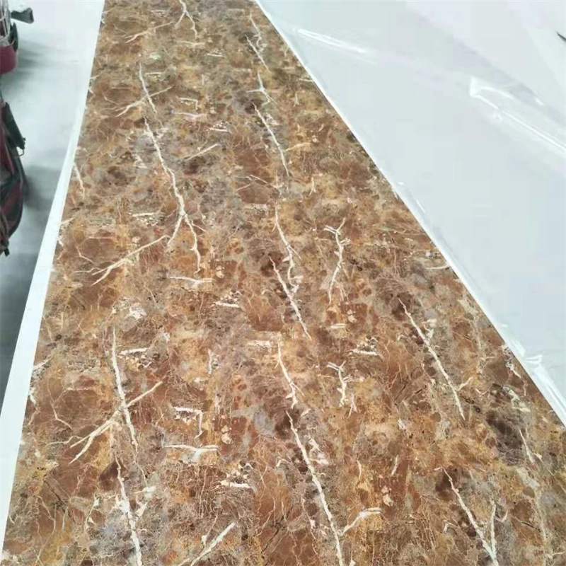 UV Marble Wall Panel PVC Marble Sheet Waterproof Wall Panels Flexible For Interior Wall Decoration