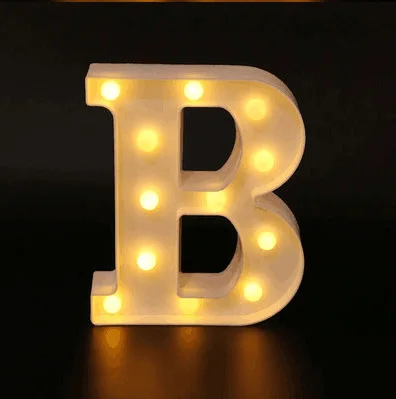 INS 3D Hot Selling 26 English Letter Lights Outdoors Digital Birthday Lights LED Symbol Modeling Wedding Proposal Lights