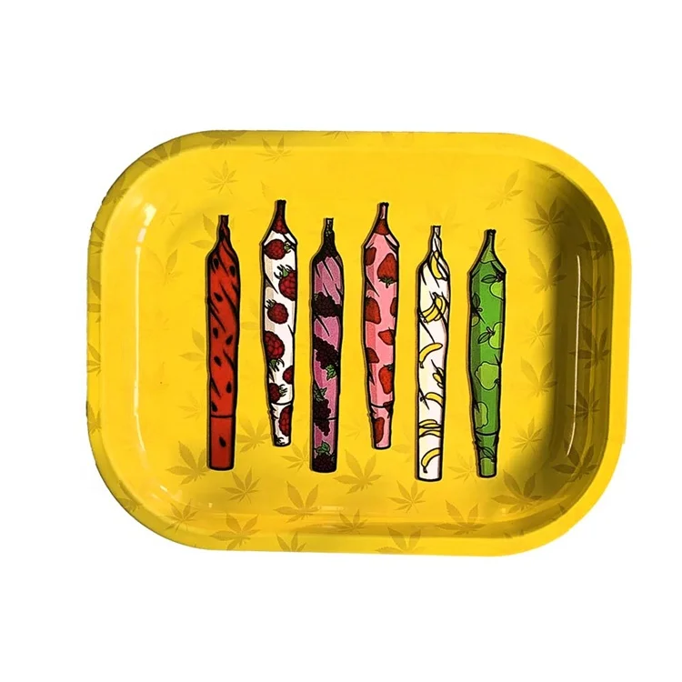 
2020 new arrival Cartoon Season 4 weed Rolling Tray Metal Smoking Tin Rolling Tray for Cigarette 