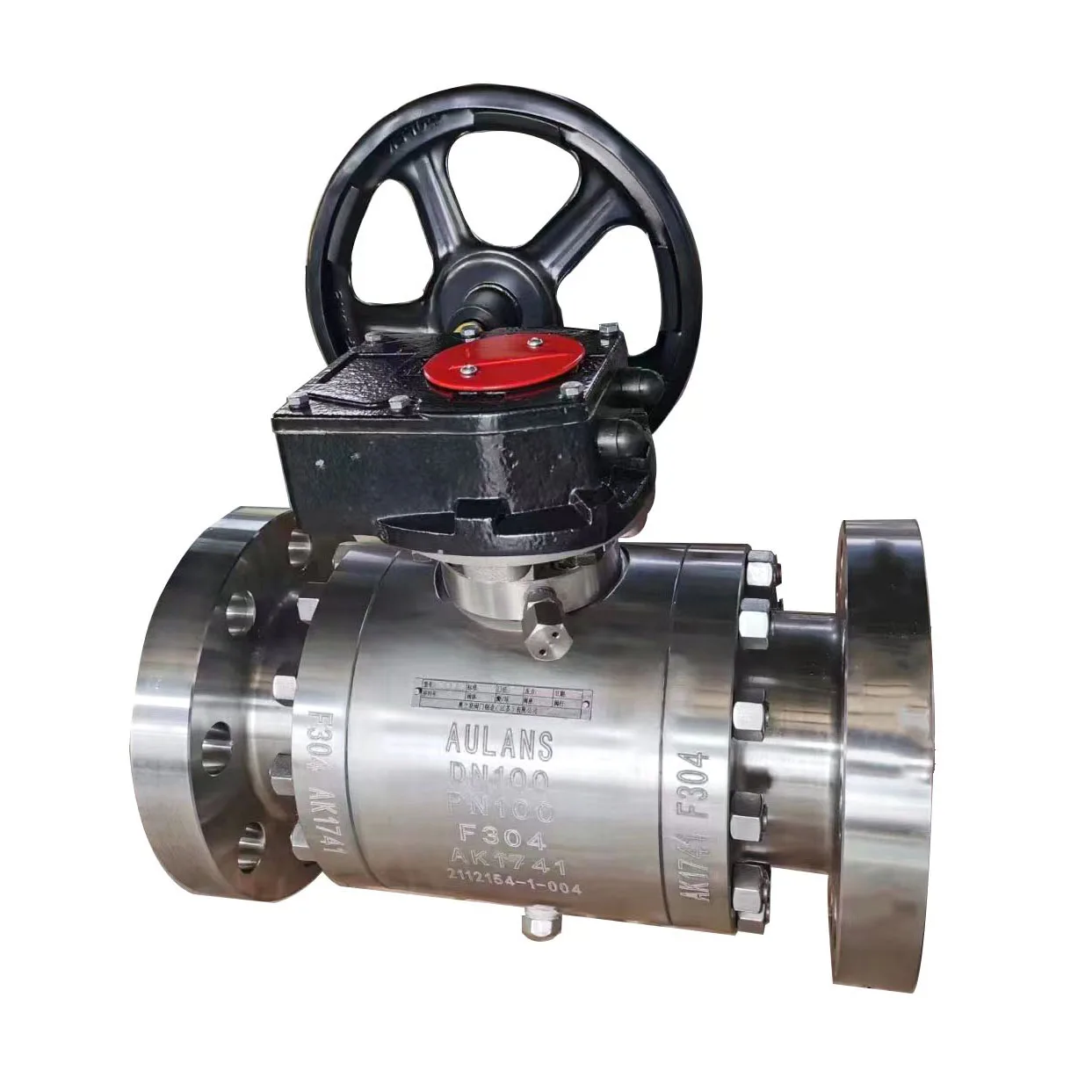 High pressure forged steel ball valve stainless steel 304 turbine high pressure flange ball valve 1 / 2in-32in