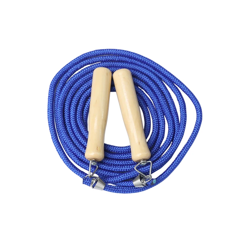 training fitness accessory skipping rope with solid wooden handle