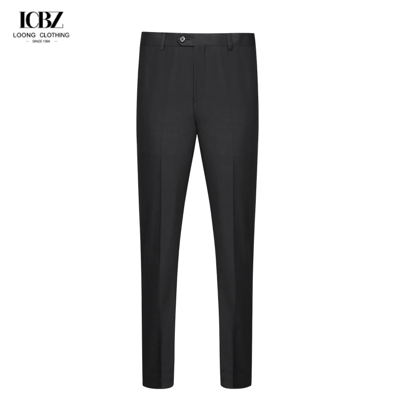 Fashion Stylish Trousers Bespoke Custom Pants Fabric Italy Solid Color 100% Wool Blend Made to Measure Mens Business Suit Pant