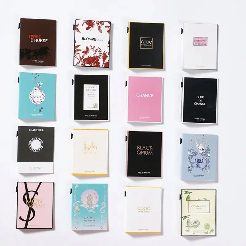 Card Perfume Sample 2ml Test Tube Mini Perfume Long Lasting For Men And Women