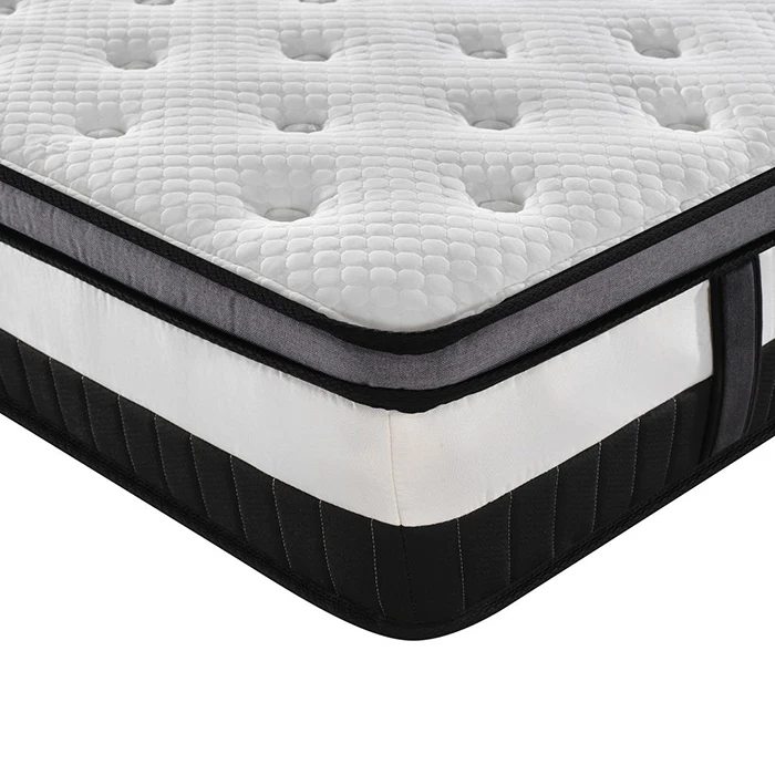 Evergo High Quality Queen Size Knitted Fabric Hotel Pocket Spring Bed Mattress Factory
