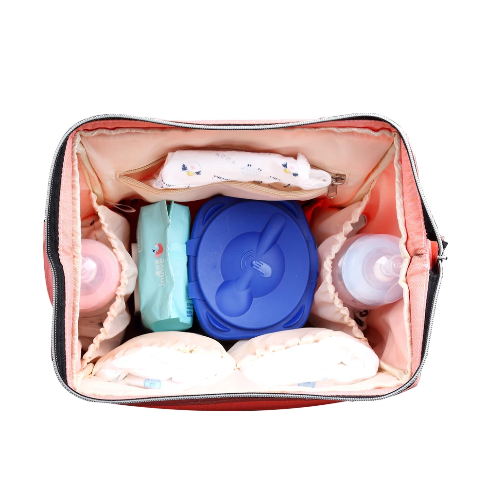 Diaper bag backpack large multifunction water-proof baby nappy changing bags for mom with Insulated Pockets stroller straps