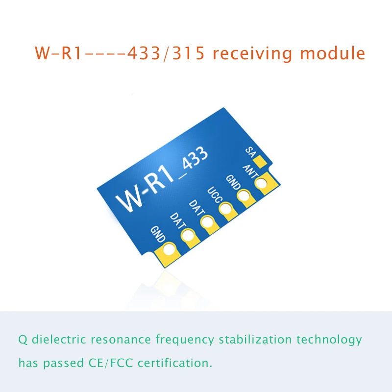 W-R1 wireless RF receiving module low power consumption single fire wire remote control receiving module